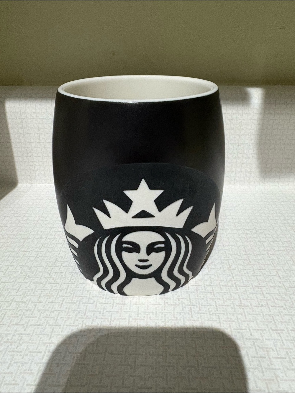 Starbucks 2011 Black and White Logo Ceramic Mug Classic Collectible